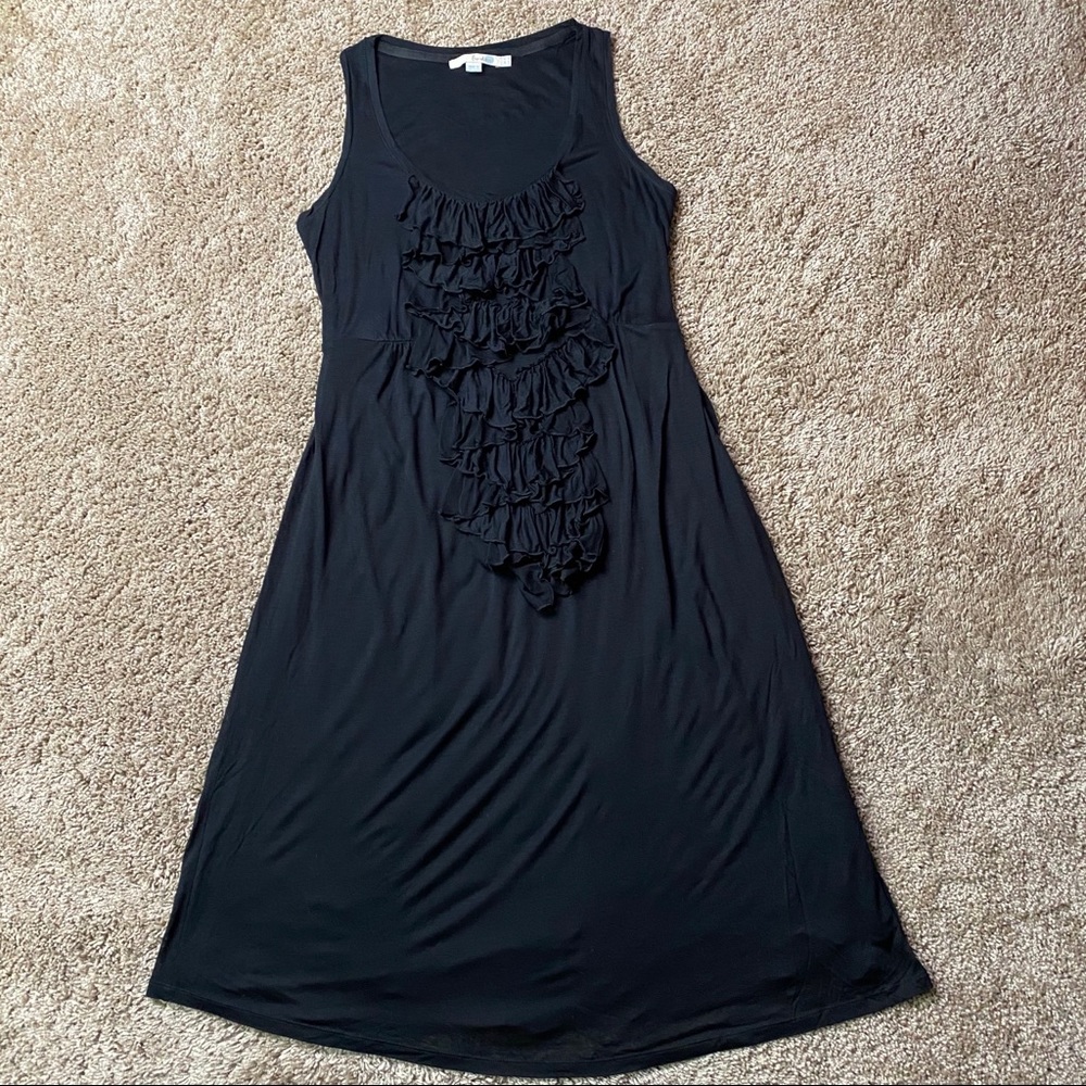 Boden Maternity Tank Dress Black Ruffles 4